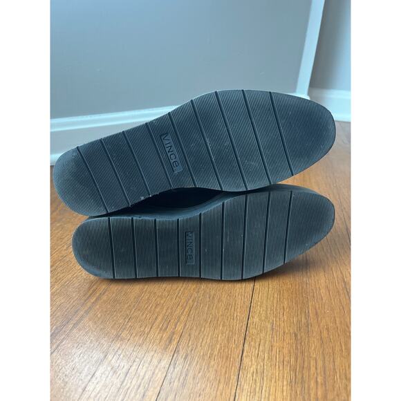 Vince Davy Black Suede Slip-on Platform Oxford 8.5 - Picture 4 of 9